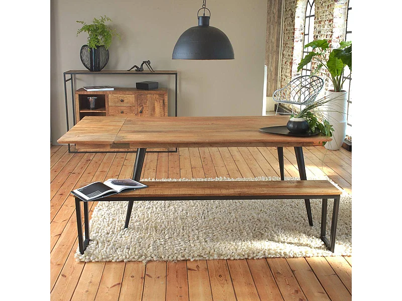 Banc en bois de manguier Charlotte