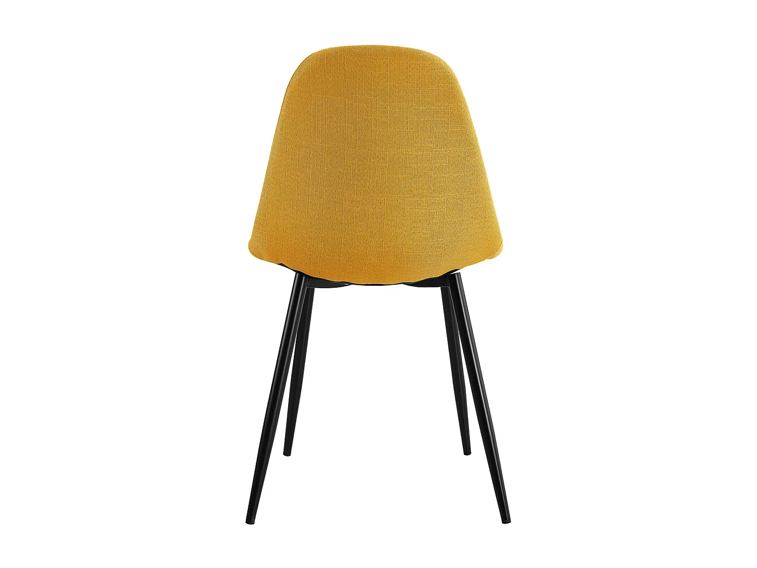 ORLANDO - Chaise tissu curry pieds métal noir (x4)