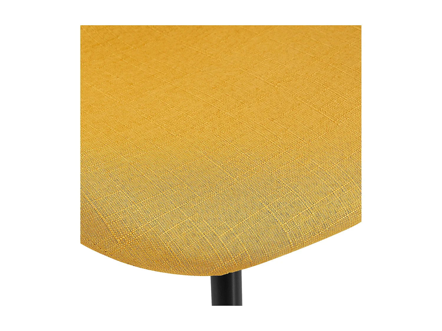 ORLANDO - Chaise tissu curry pieds métal noir (x4)