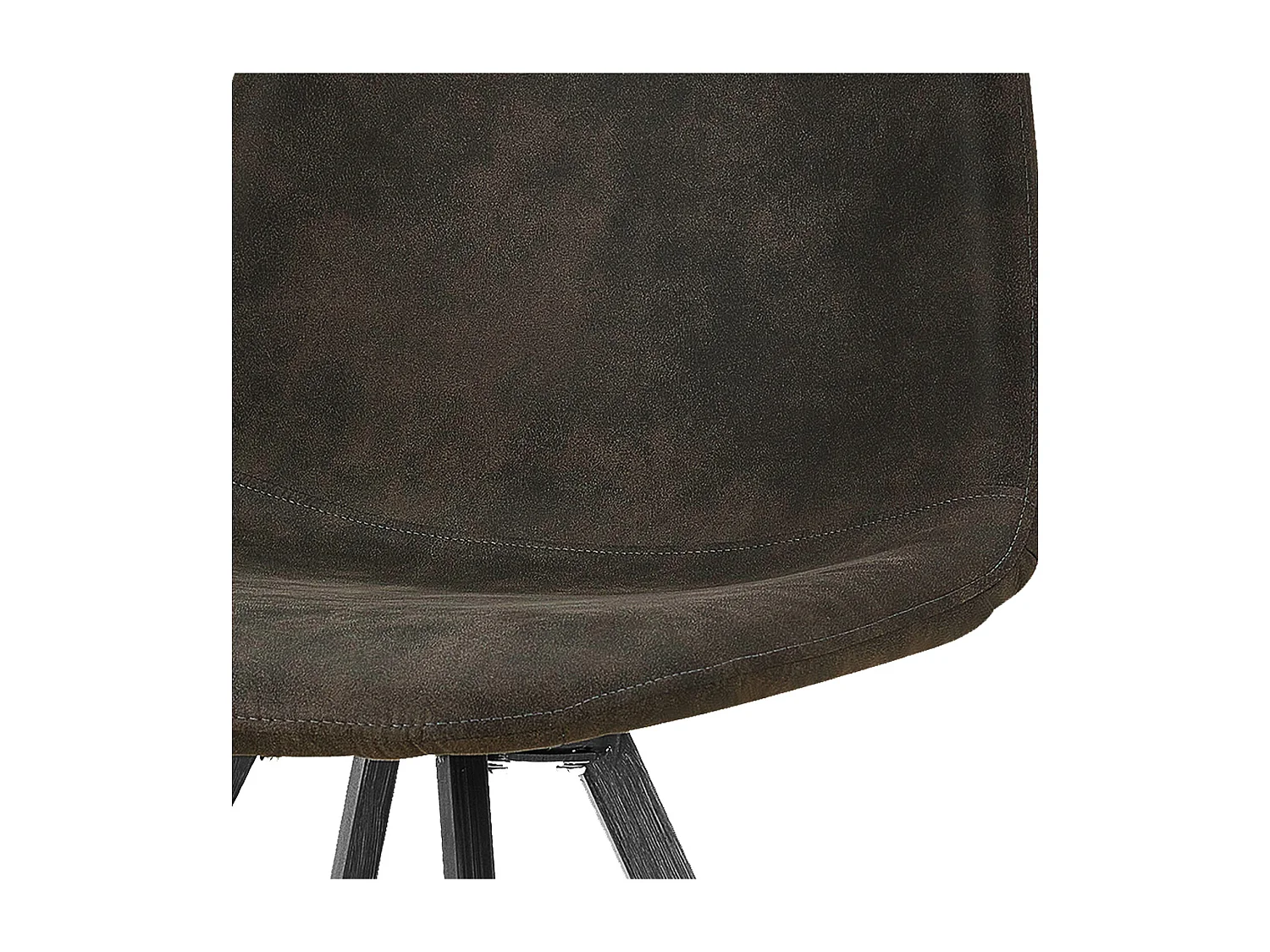 ATLANTA-Silla de microfibra marrón oscuro patas negras (x2)