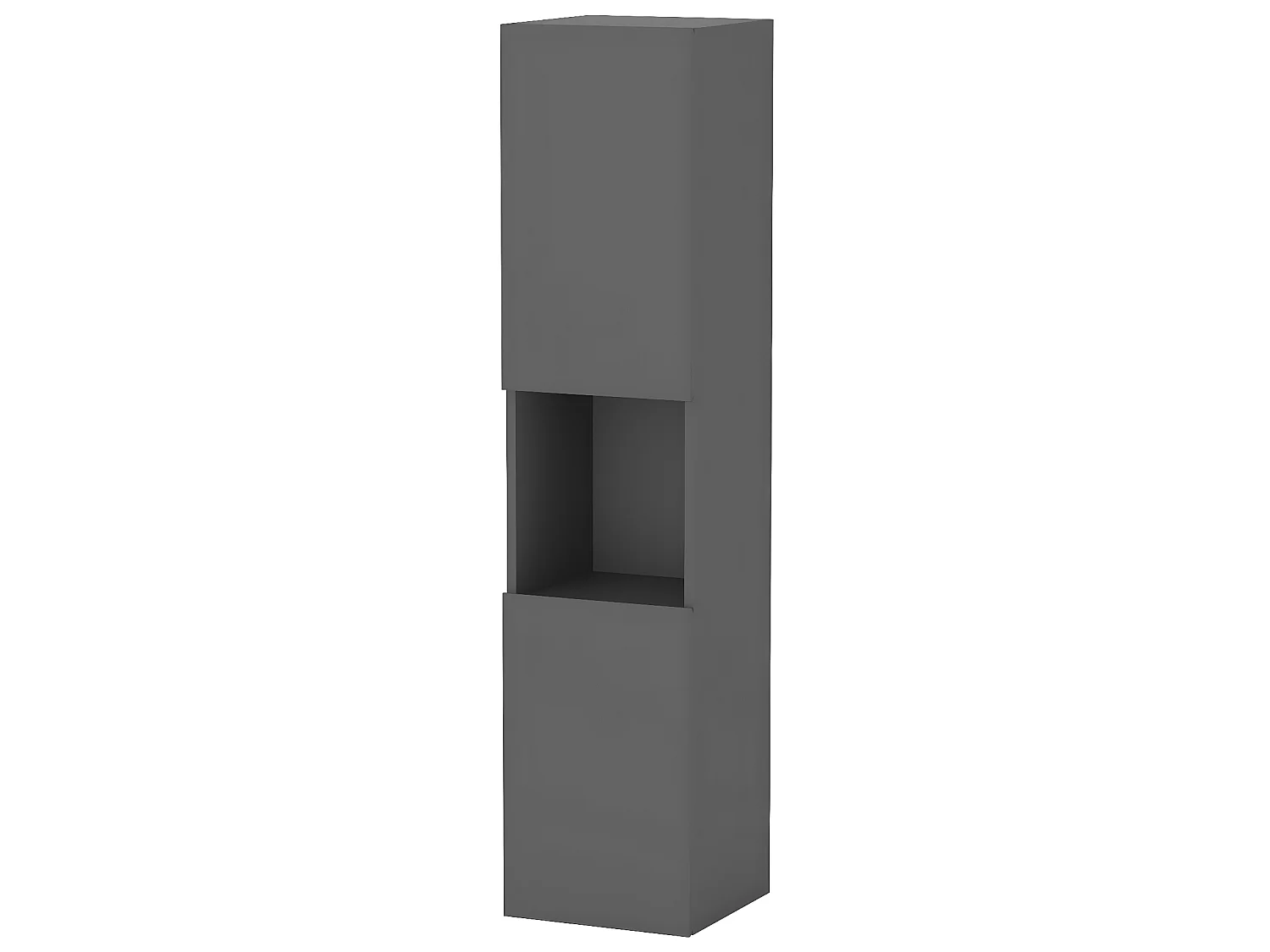 Meuble salle de bain anthracite meuble colonne salle de bain à suspendre 30x30x131.5(L*W*H)cm