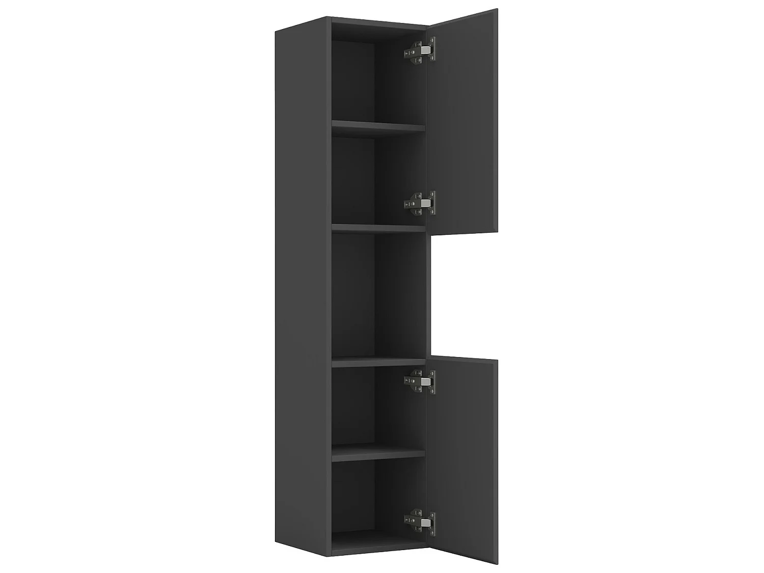 Meuble salle de bain anthracite meuble colonne salle de bain à suspendre 30x30x131.5(L*W*H)cm