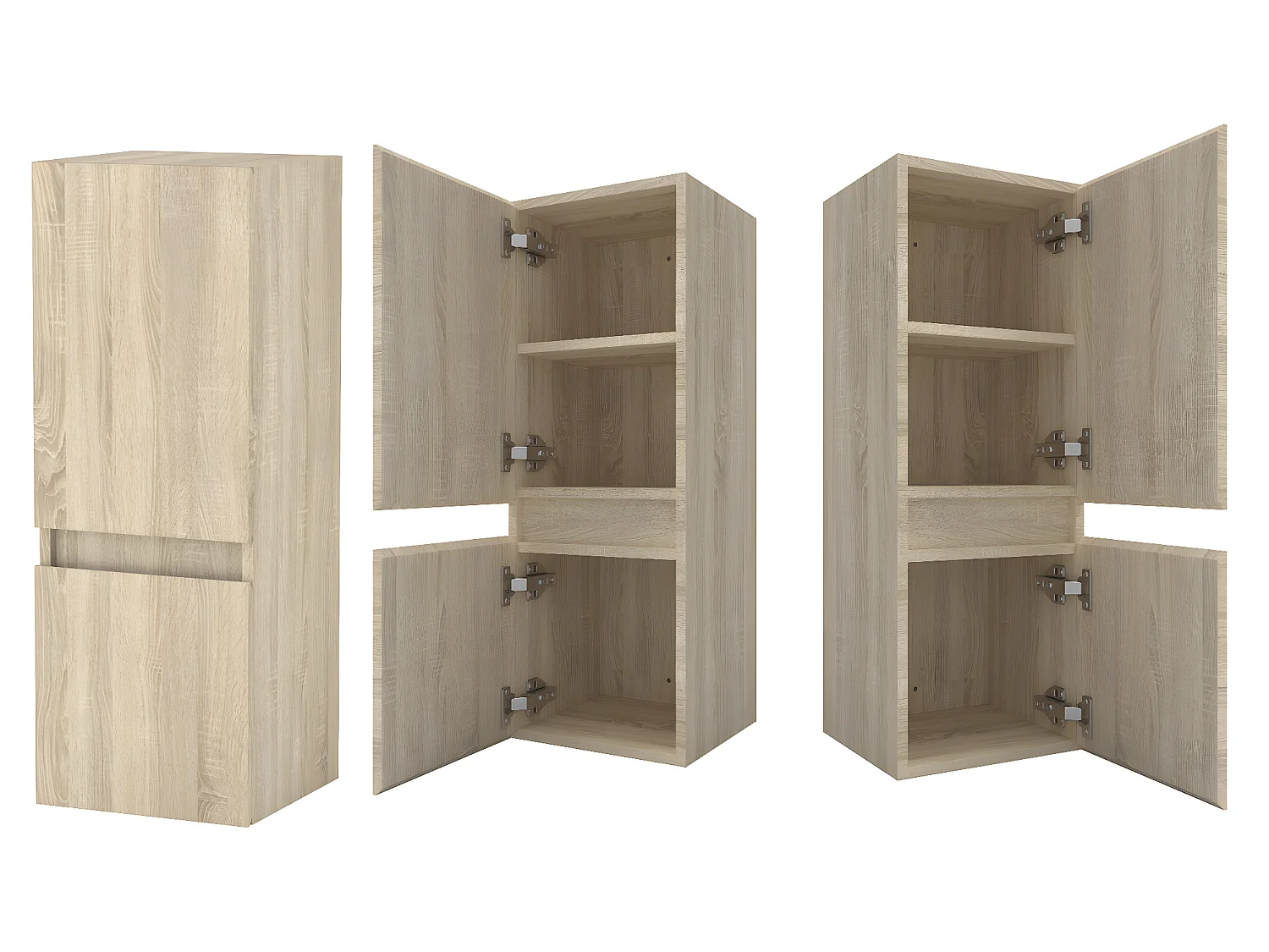 Meuble salle de bain naturel meuble colonne salle de bain à suspendre 30x30x83(L*W*H)cm