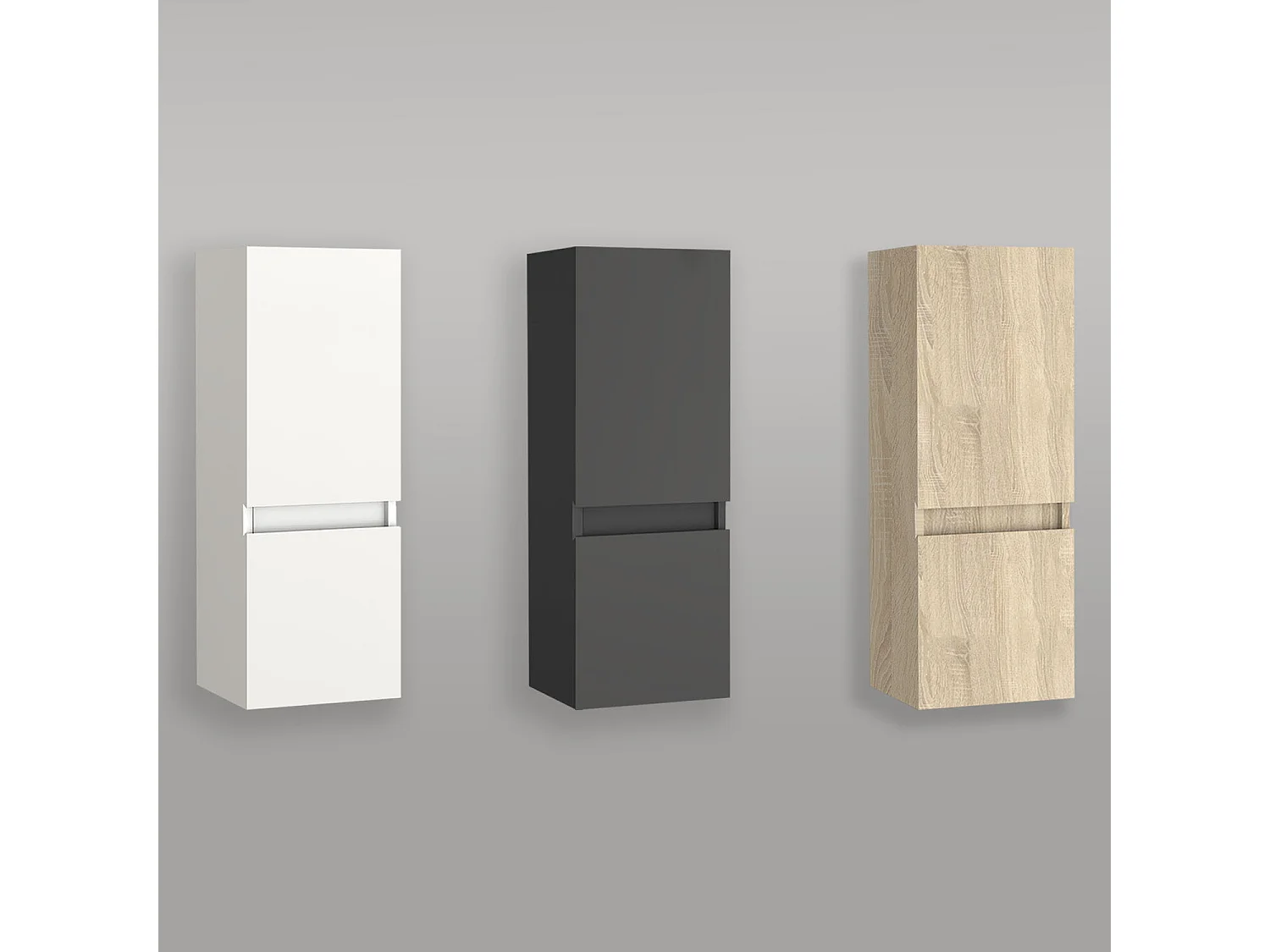 Meuble salle de bain naturel meuble colonne salle de bain à suspendre 30x30x83(L*W*H)cm