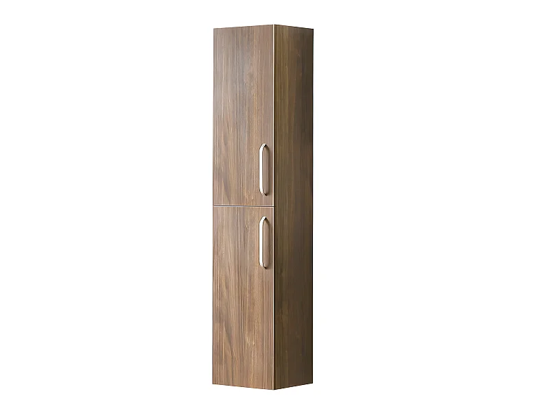 Meuble colonne de salle de bain Commode de rangement polyvalente 30*26.8*142cm Chêne Aica