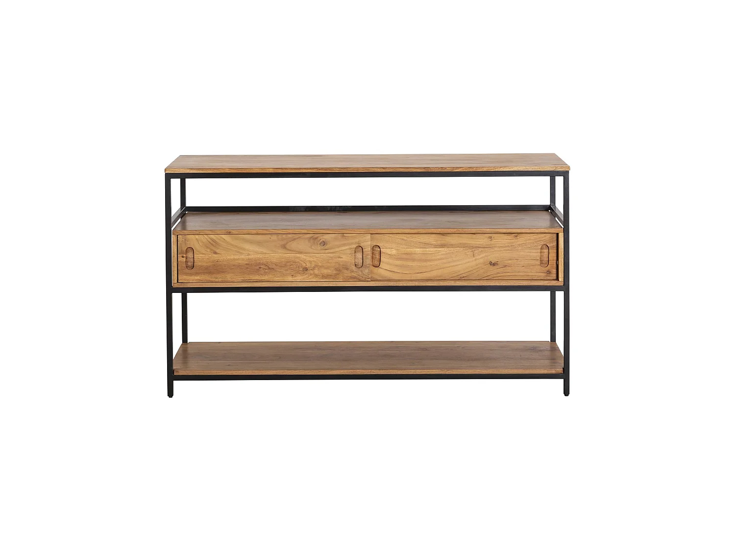 Meuble sous vasque en bois d'acacia et métal Montréal
