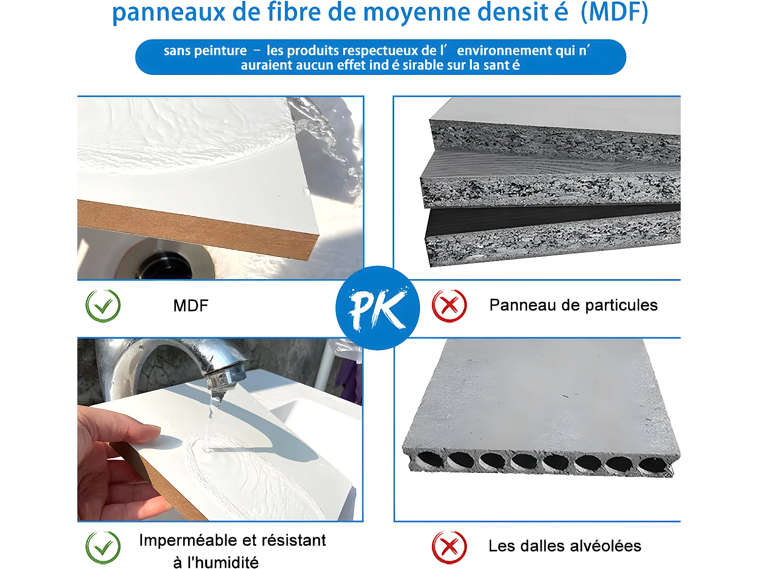 Meuble salle de bain naturel avec 2 tiroirs à une fermeture amortie avec une vasque à suspendre 79x44.5x52(L*W*H)cm