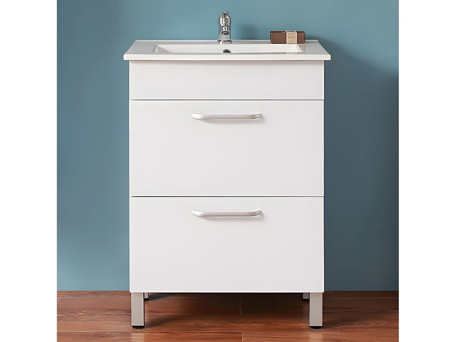 Meuble de salle de bain 580x380x824mm, Ensemble meuble salle de bain et vasque Aica