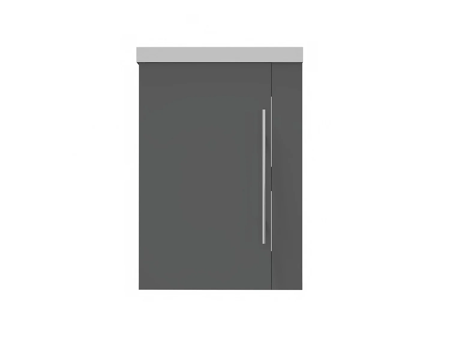Meuble lave-mains sous vasque suspendu avec lavabo intégré Anthracite 45cm Aica