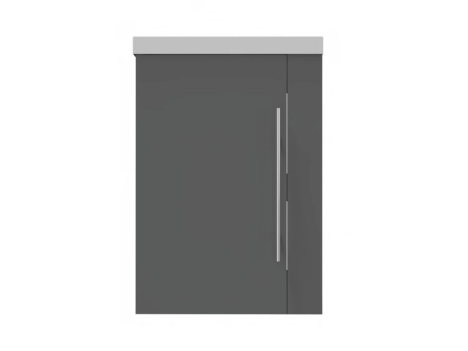 Meuble lave-mains sous vasque suspendu avec lavabo intégré Anthracite 45cm Aica