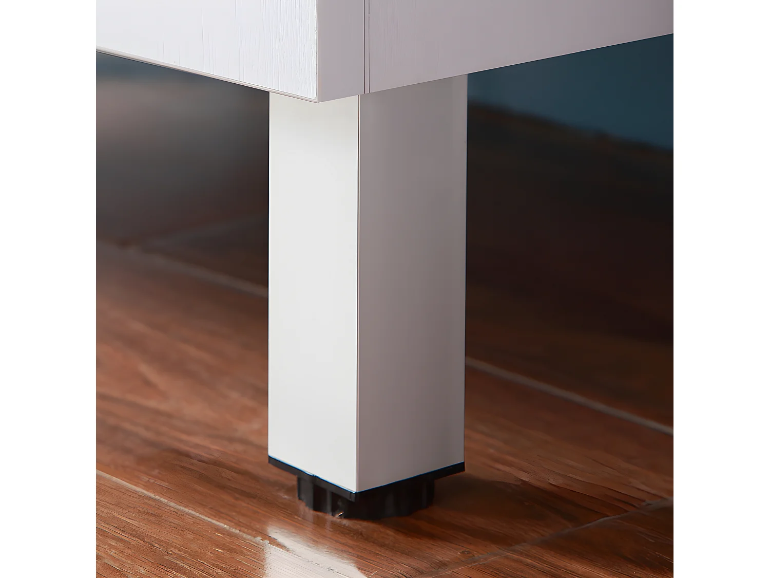 Meuble sous vasque sur pieds avec lavabo intégré 2 portes Blanc L.58xP.38xH.82,4cm Aica