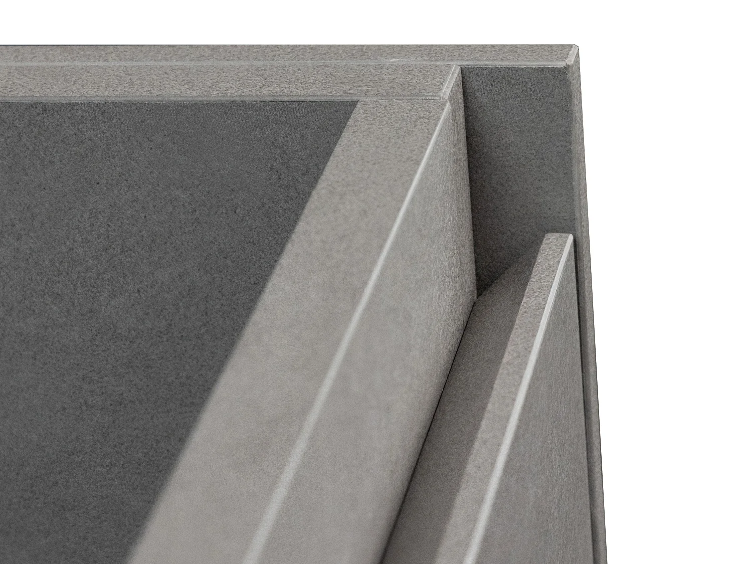 Waschbeckenunterschrank hängend - 60 cm - Betongrau - SOSTHENE