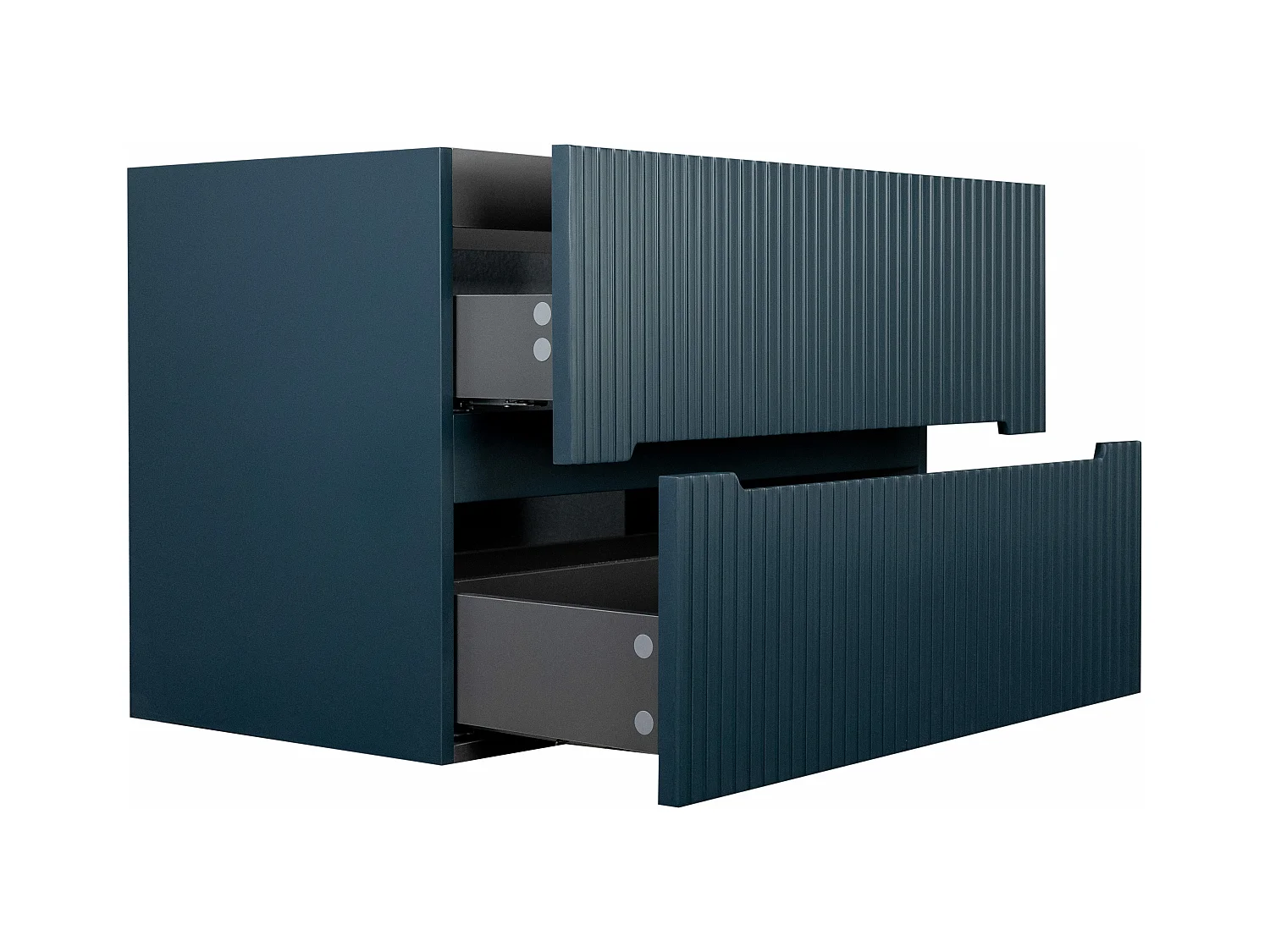 Upphängd tvättställsskåp med blå ränder - 80 cm - PAVANI