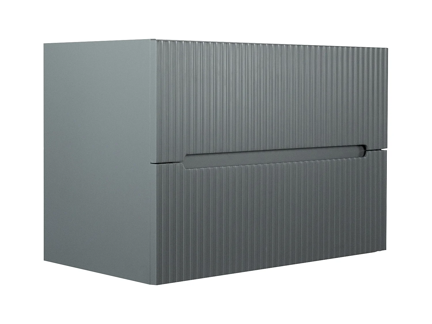 Mueble de baño bajo lavabo flotante gris - 80 cm - PAVANI