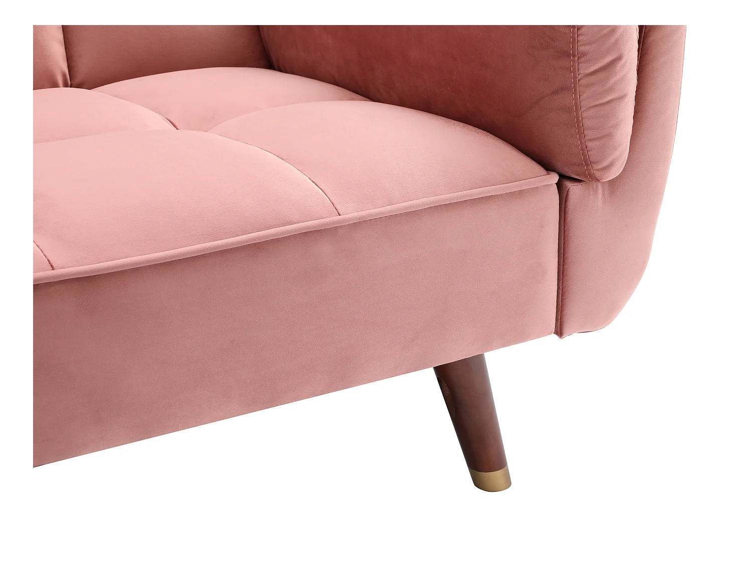 3-personers sovesofabed click-clack i rosa velour GULCAN