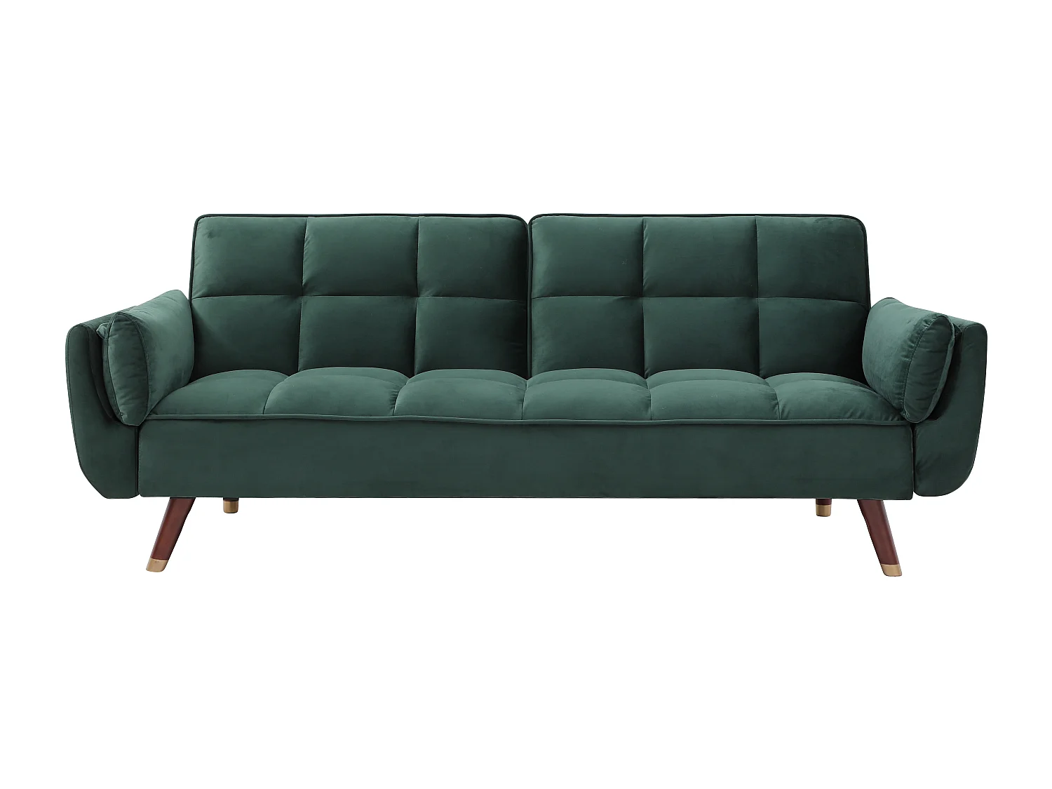 Divano letto 3 posti clic-clac in Velluto Verde - GULCAN