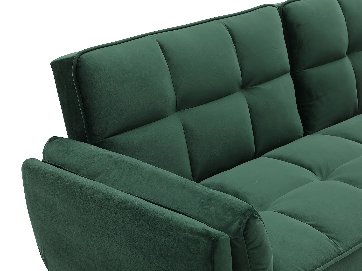 Divano letto 3 posti clic-clac in Velluto Verde - GULCAN