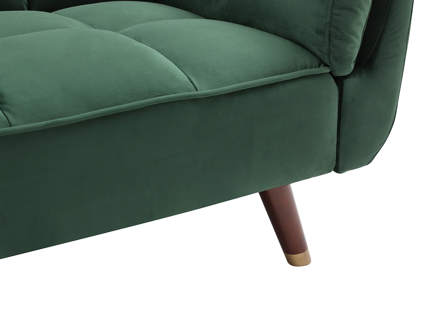 Divano letto 3 posti clic-clac in Velluto Verde - GULCAN