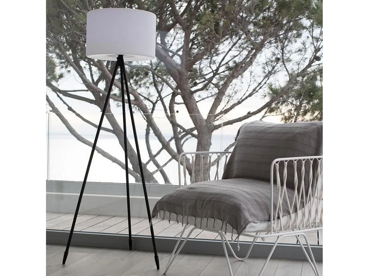 Draadloze vloerlamp H150CM TAMBOURY