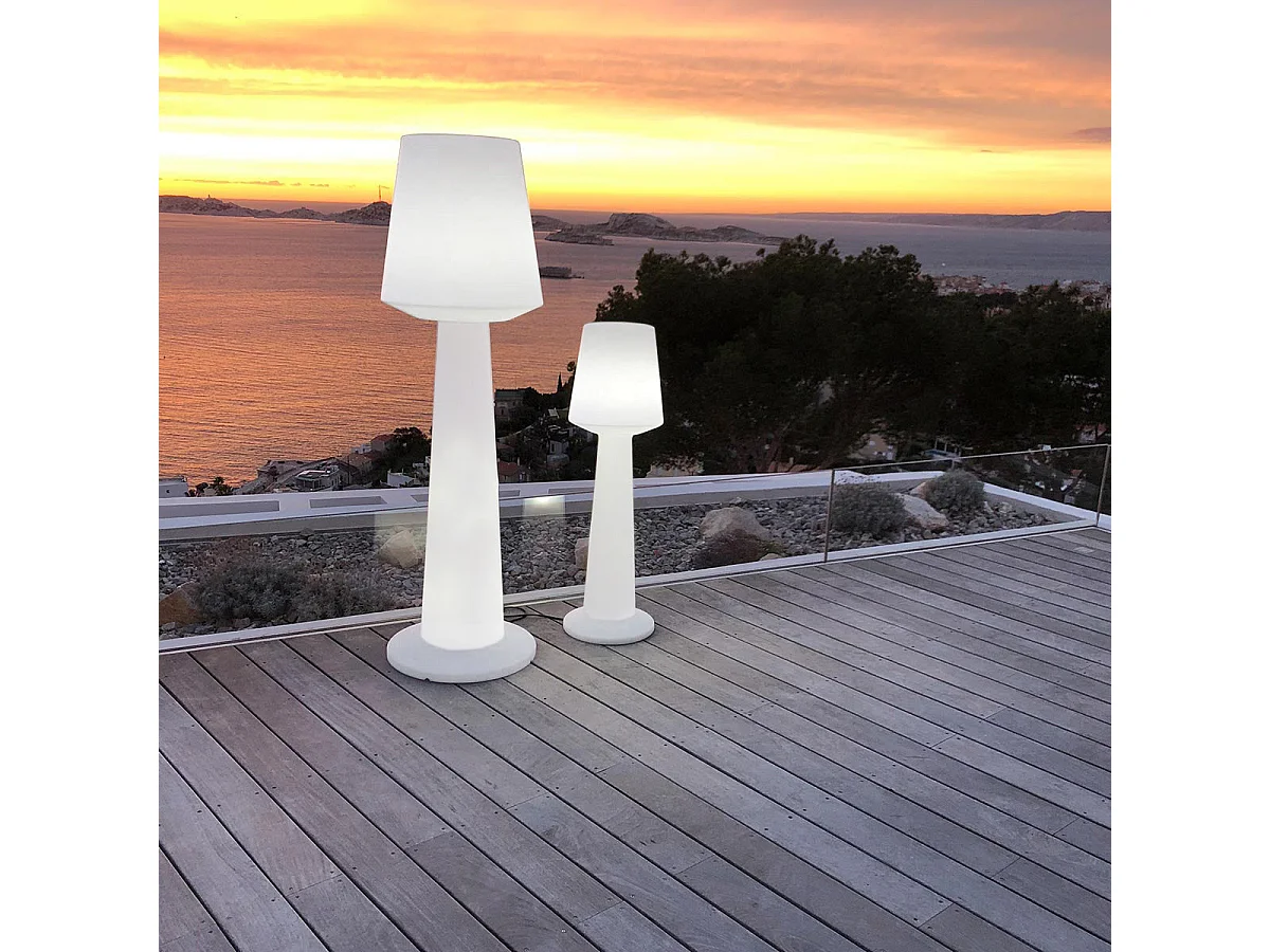 Lampadaire ext filaire AUSTRAL Blanc Polyéthylène H170CM