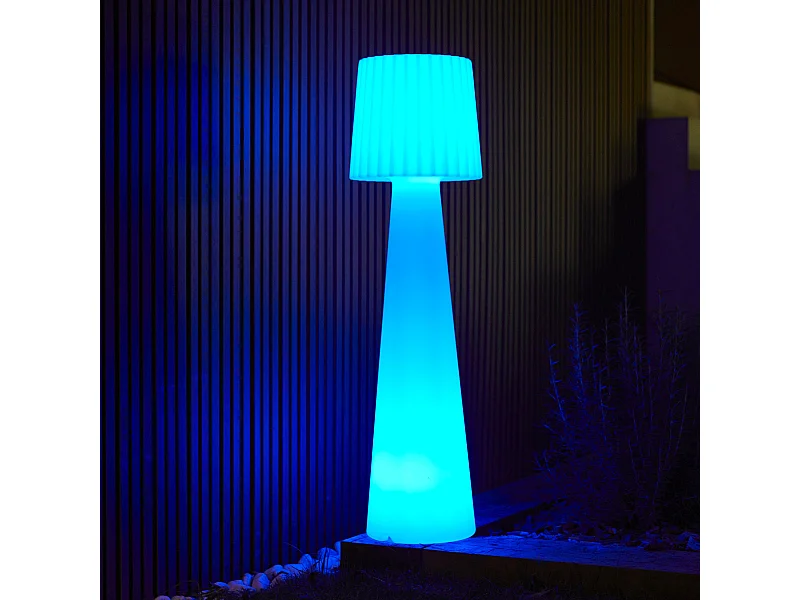 Lampadaire extérieur sans fil LADY Blanc Polypropylène H110CM