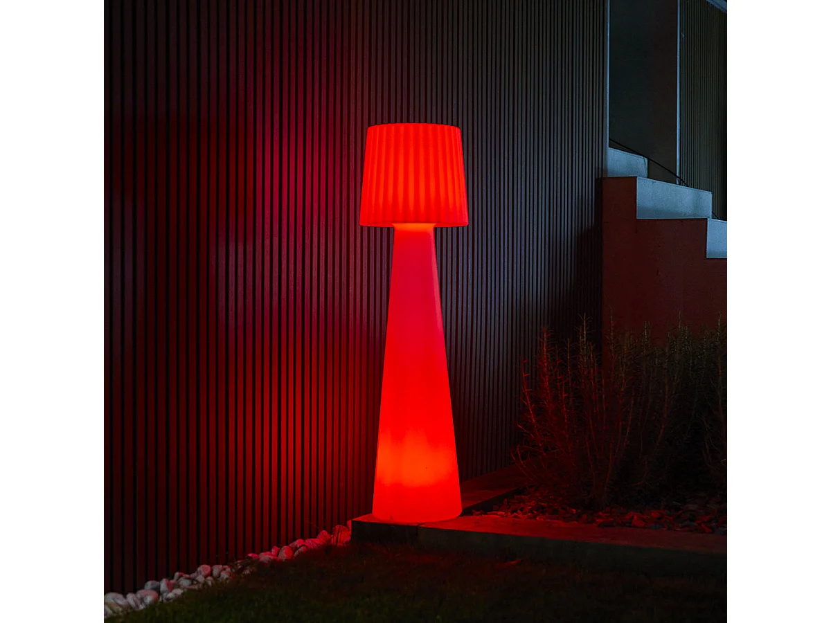 Lampadaire extérieur sans fil LADY Blanc Polypropylène H110CM