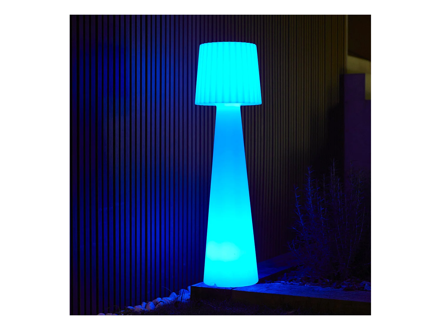 Lampadaire extérieur sans fil LADY Blanc Polypropylène H110CM