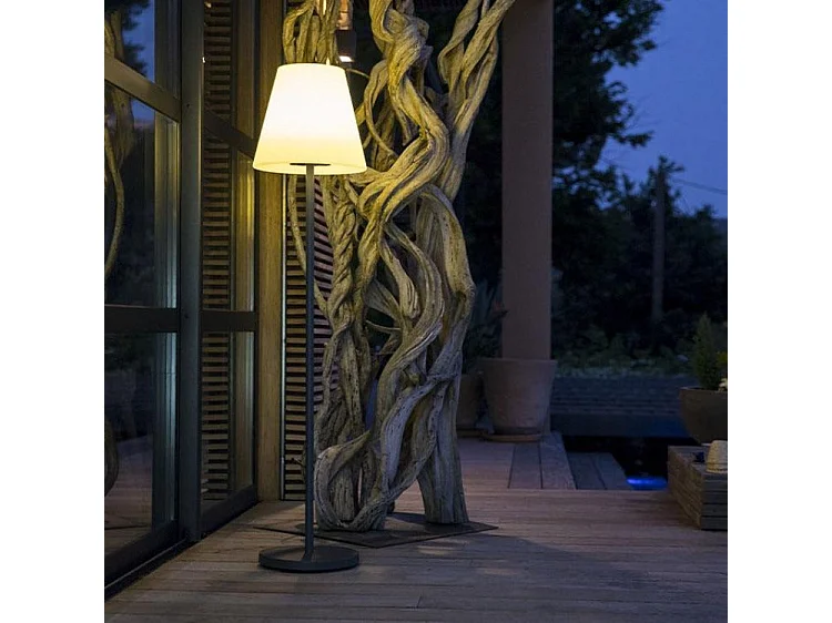 Lampadaire extérieur sans fil STANDY Blanc Polypropylène H150CM