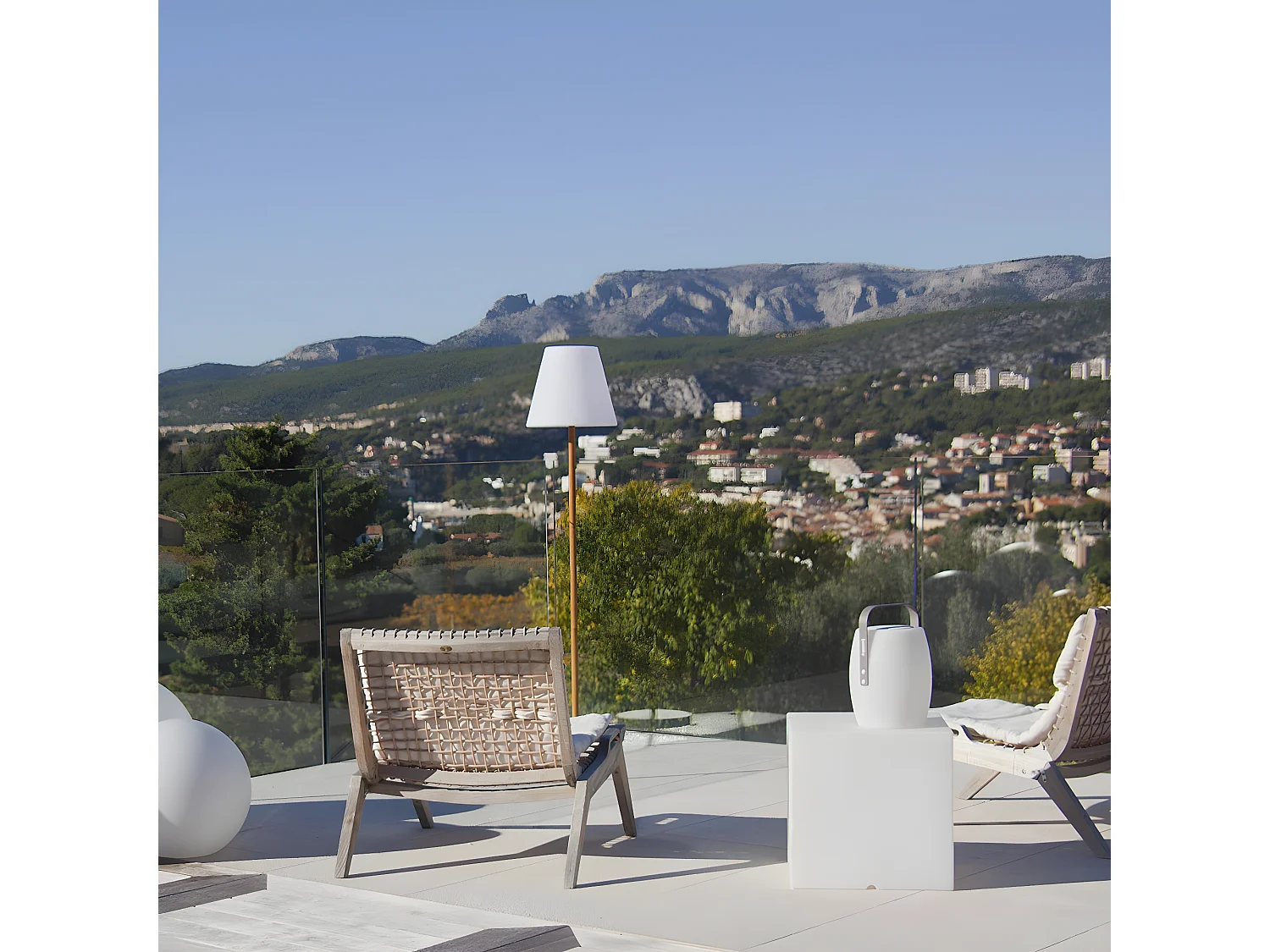 Lampadaire solaire STANDY Bois Metal H150cm