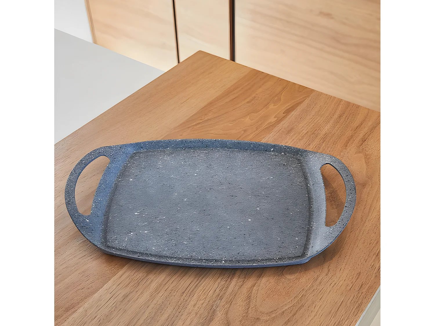 Plateau de cuisson grill induction ONYX Gris Aluminium 47 x 28 CM