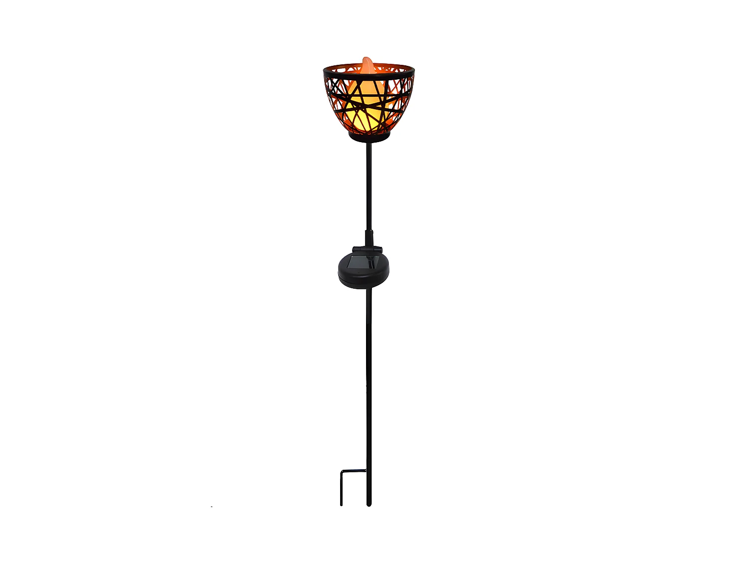 Torche solaire en métal BLOSSOM Noir Metal H84.5CM