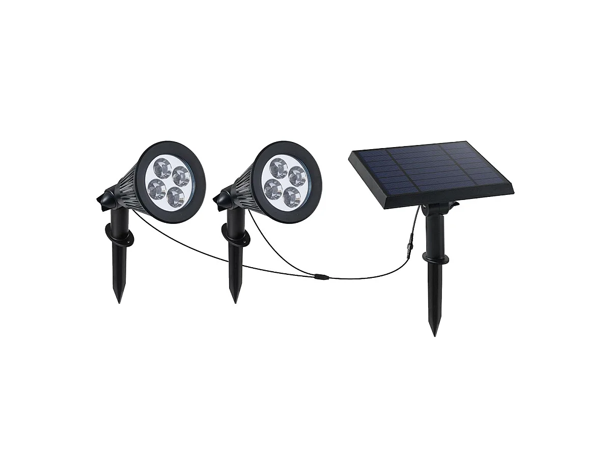 Set van 2 gekoppelde zonne-spotlights 400LM FAMILY SPIKY