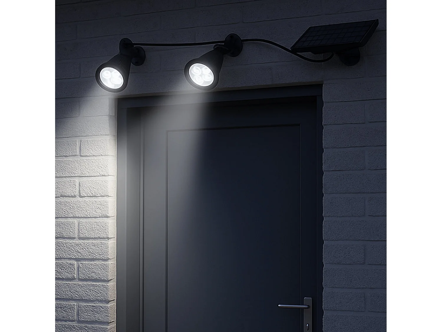 Set van 2 gekoppelde zonne-spotlights 400LM FAMILY SPIKY