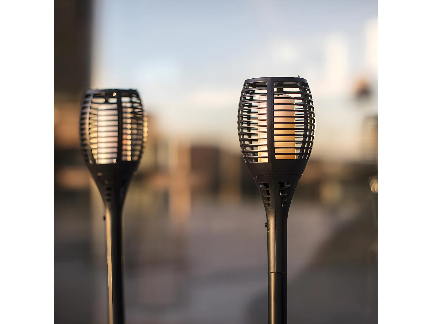 SOLAR-TASCHENLAMPE mit flammeneffekt H70CM MAITY SUN