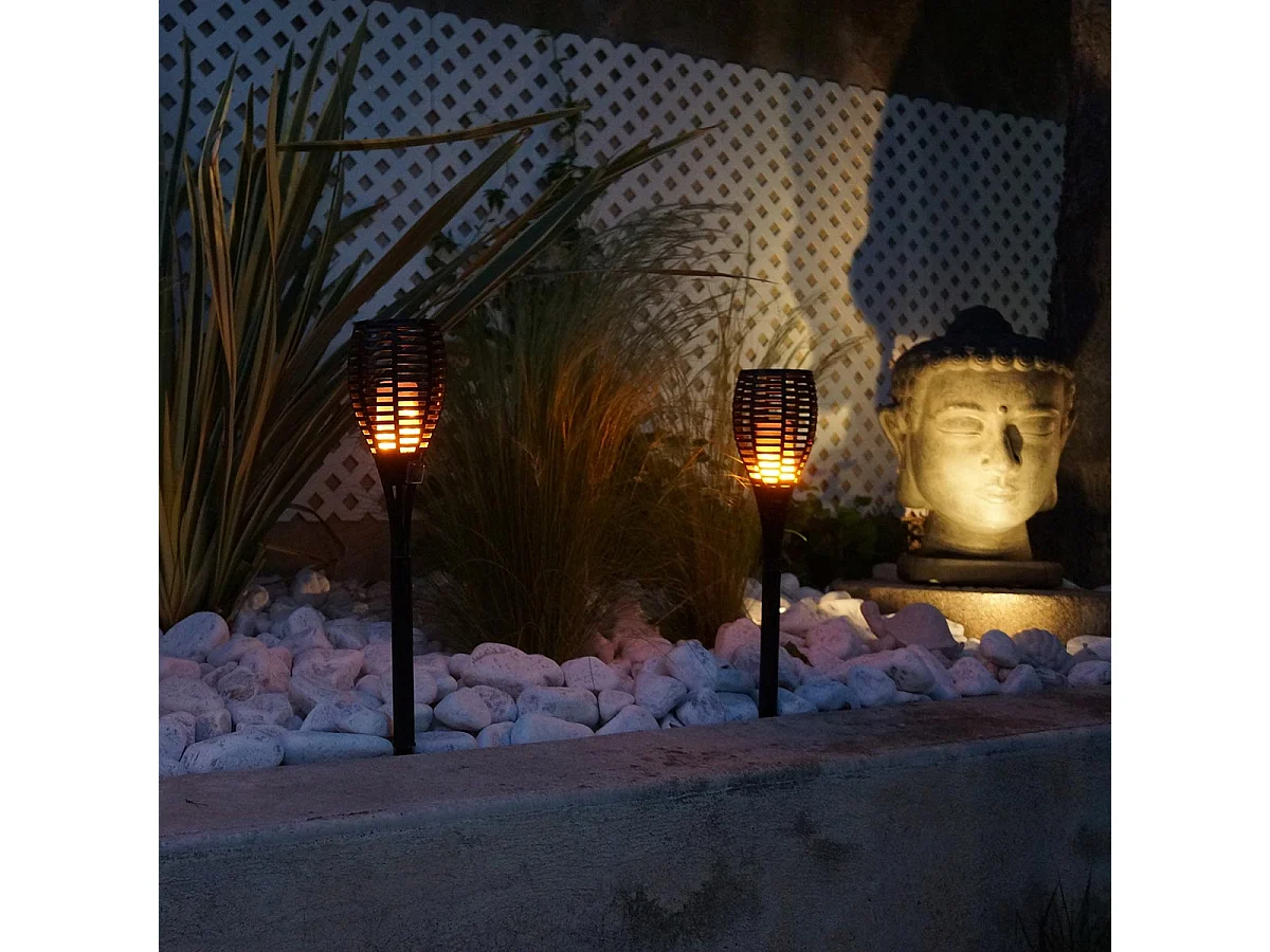 2 mini torches effet flamme MINI MAITY SUN H70cm