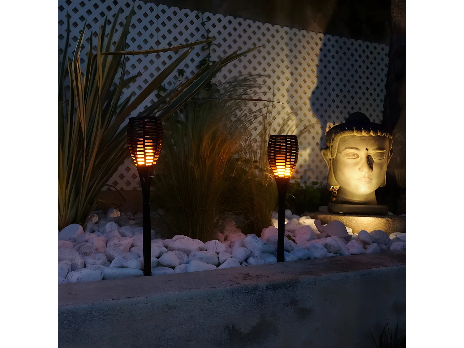 2 mini latarki z efektem płomienia MINI MAITY SUN H70cm