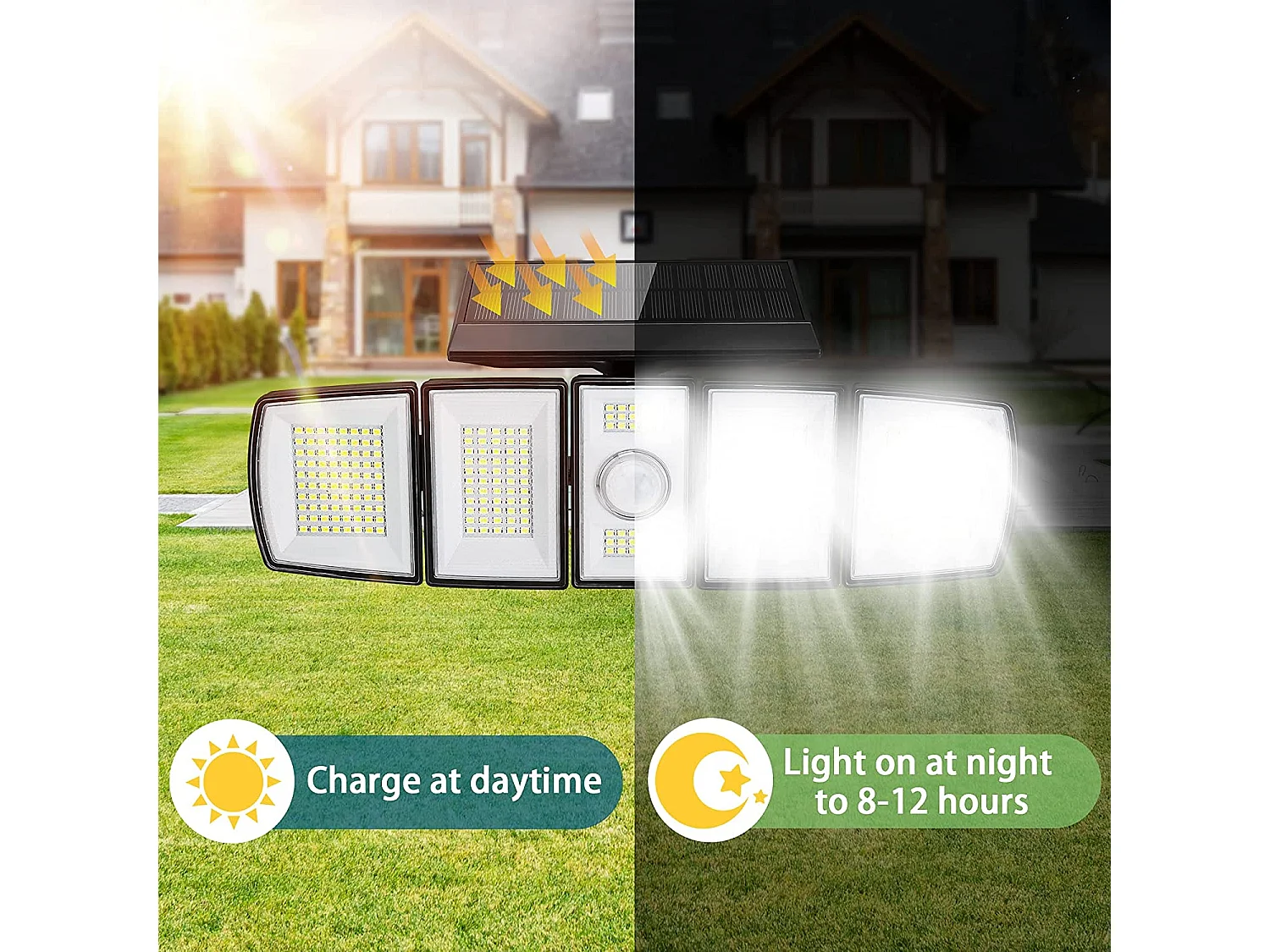 Projecteur solaire avec détecteur ANDOVER XL Noir ABS 1000LM