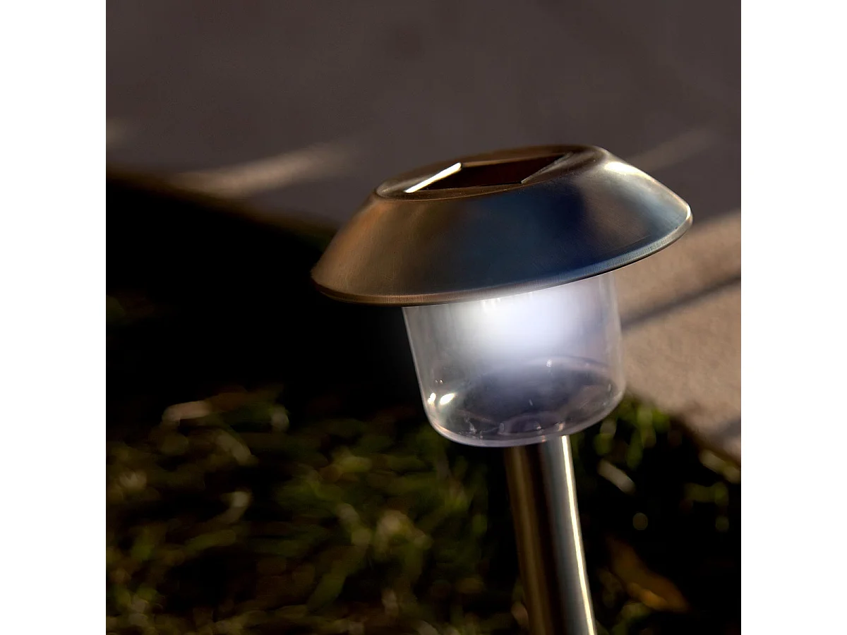 8 Balises solaires à planter ALESIA H39cm