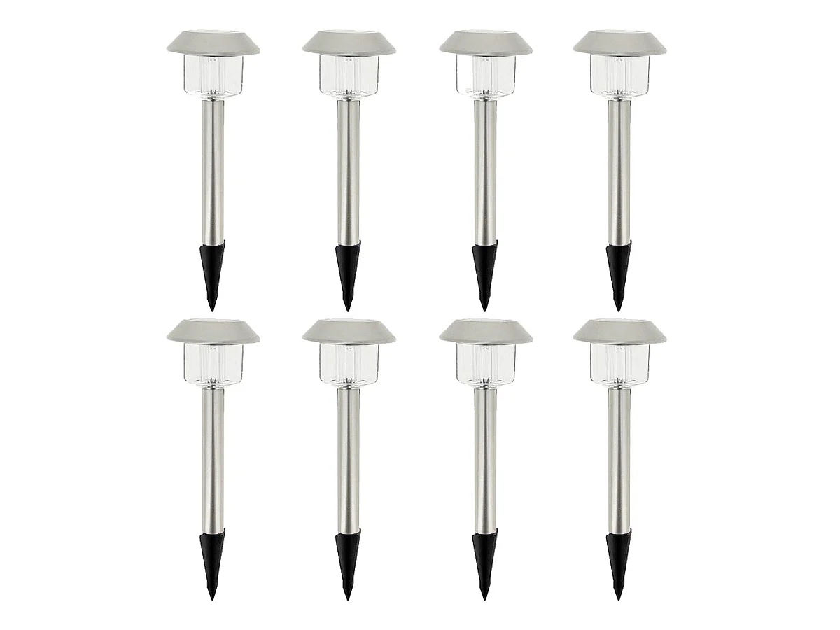 8 Balises solaires à planter ALESIA H39cm