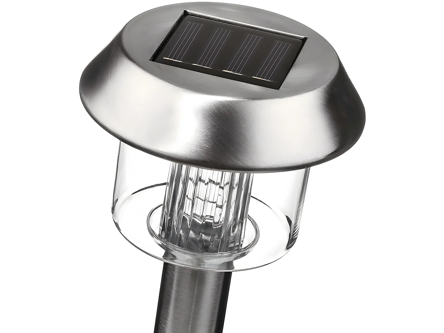 8 balises solaires à planter ALESIA Gris Acier inoxydable H39CM