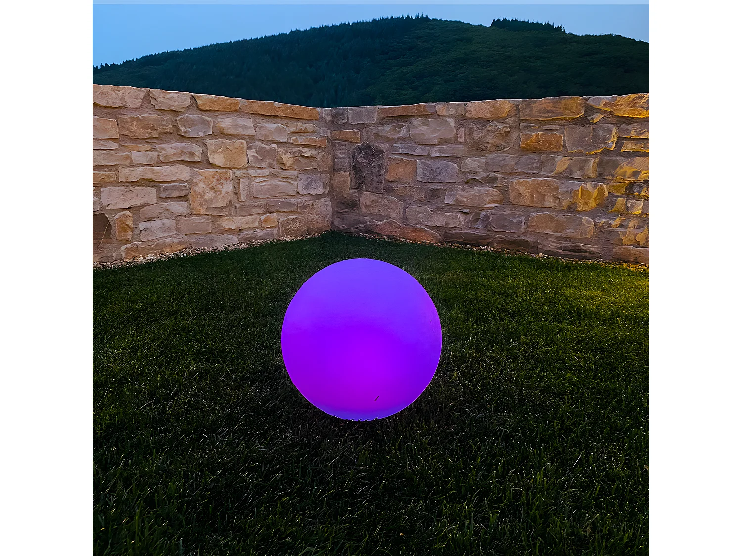 2 Boules lumineuses solaires SOLSTY Blanc Polyéthylène ∅30cm