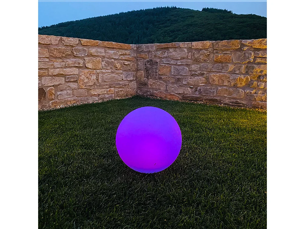 2 Boules lumineuses solaires SOLSTY D30cm