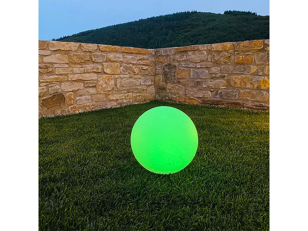 2 Boules lumineuses solaires SOLSTY D30cm