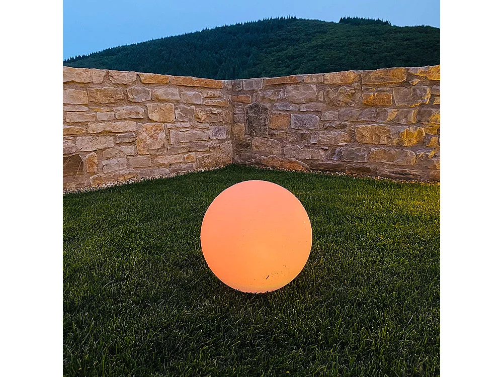 2 Boules lumineuses solaires SOLSTY D30cm