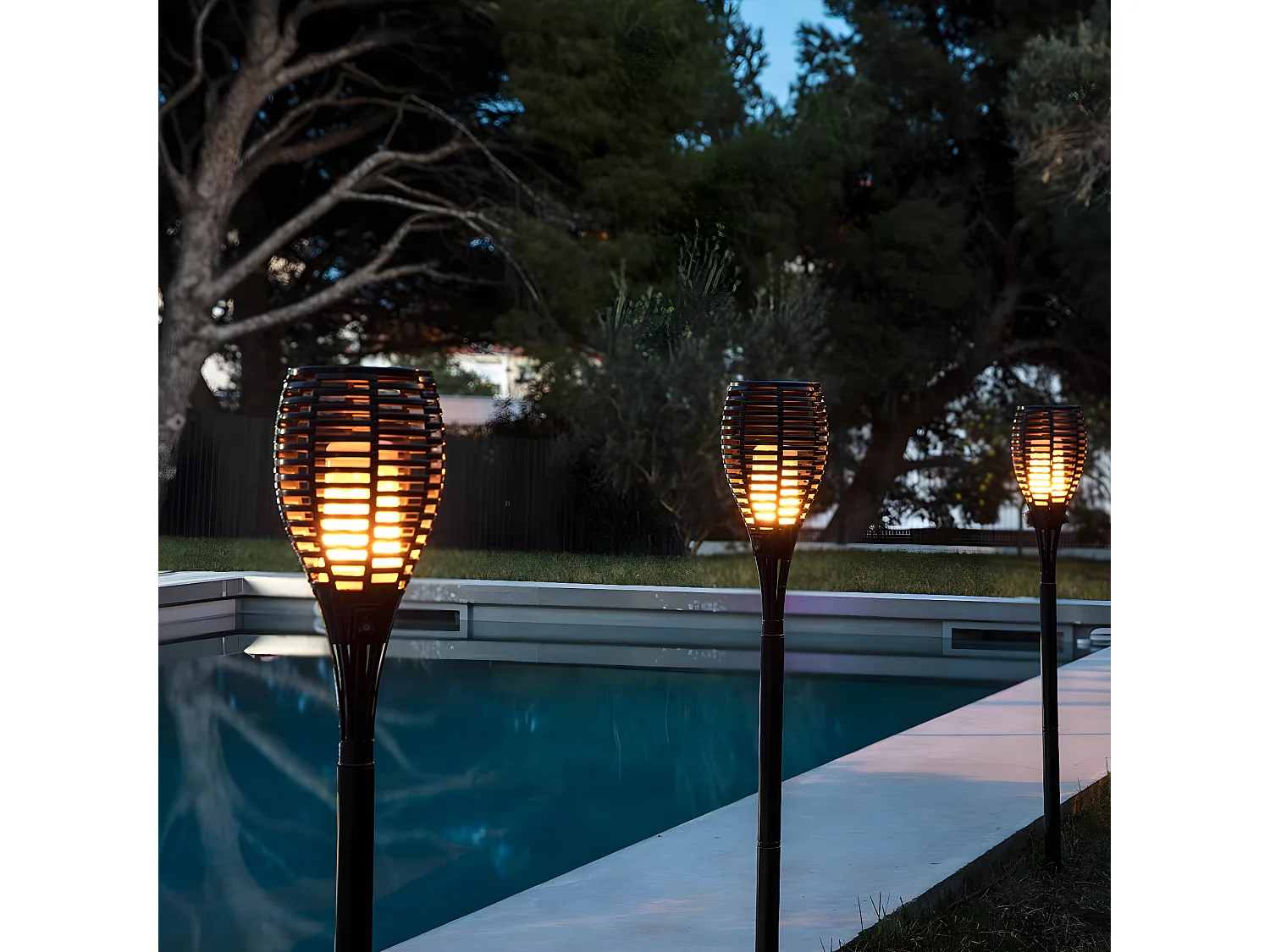 SOLARFACKEL mit flammeneffekt H80CM MAITY SUN