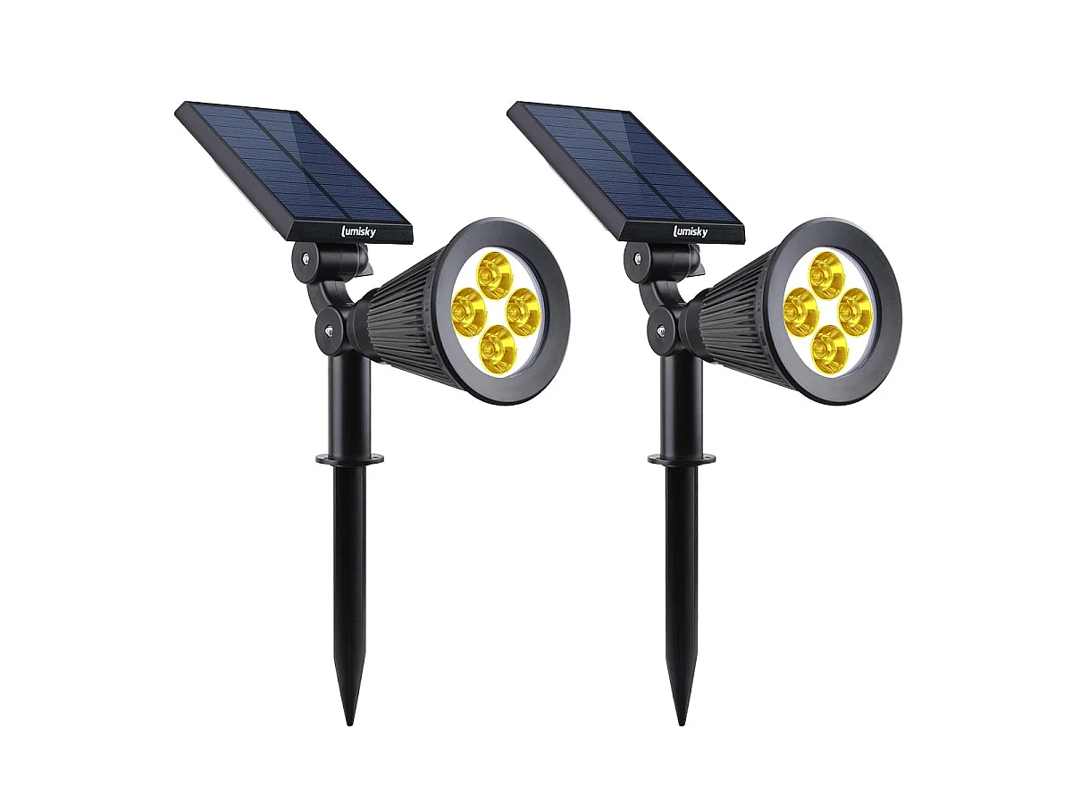 Set van 2 zonne-spotlights 200LM SPIKY