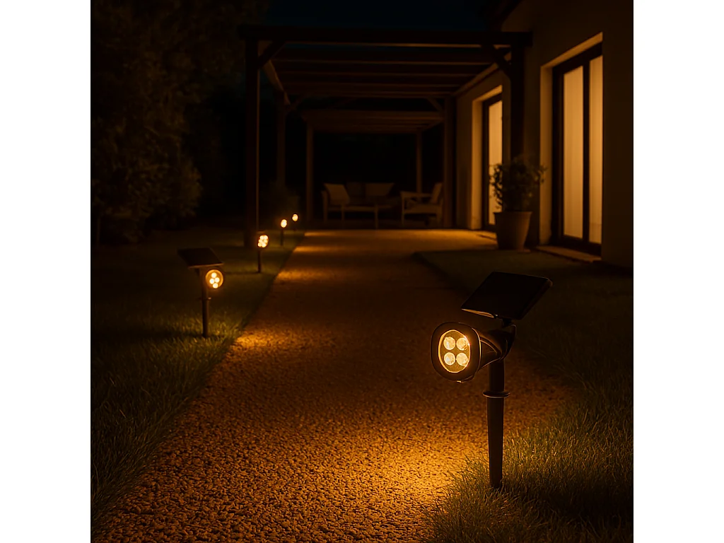 Set van 2 zonne-spotlights 200LM SPIKY