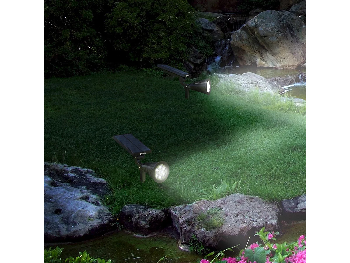 Spot solaire projecteur SPIKY Blanc froid 100LM