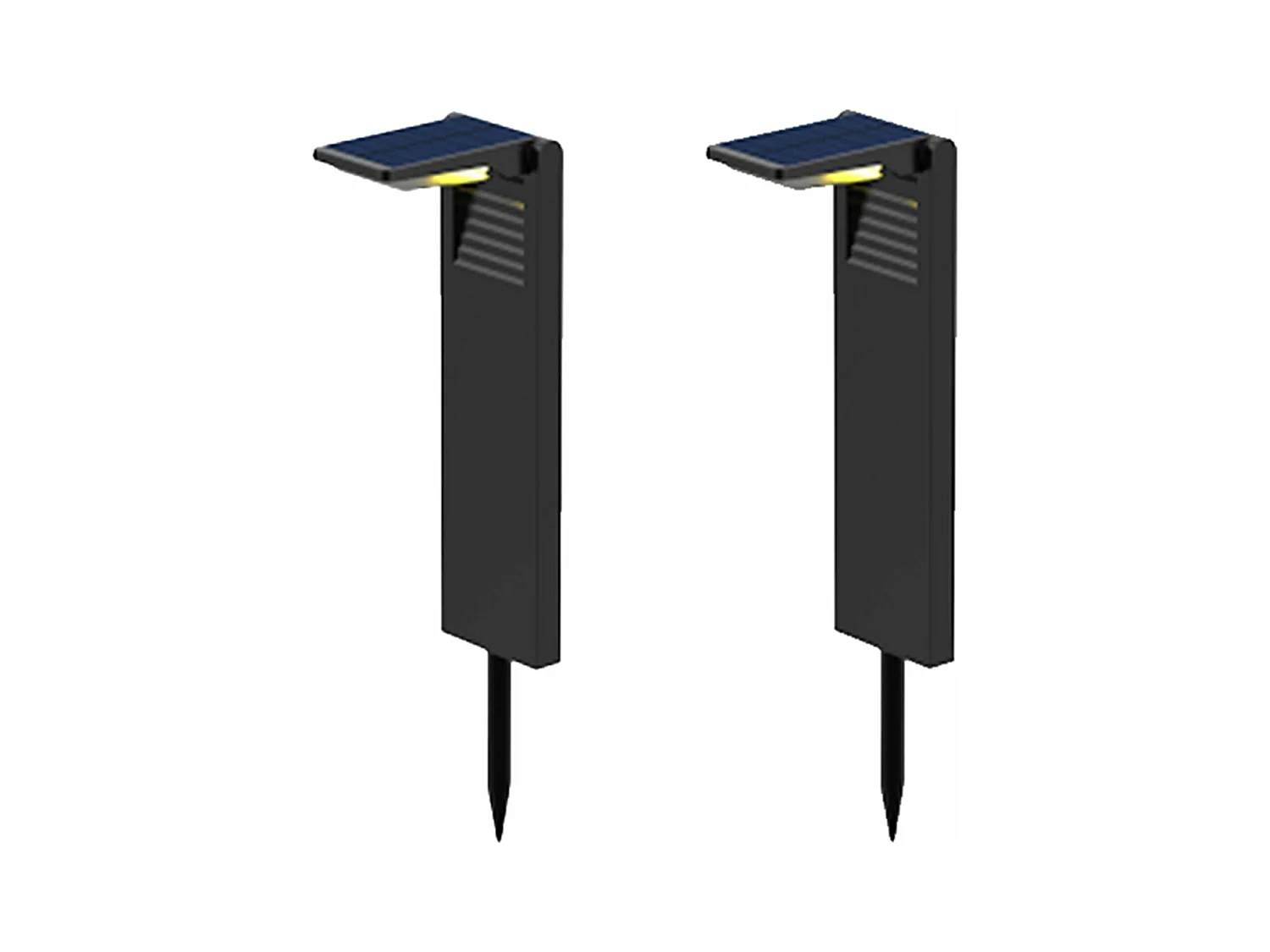 Lot de 2 balises solaires OSTRY Noir Plastique 150LM