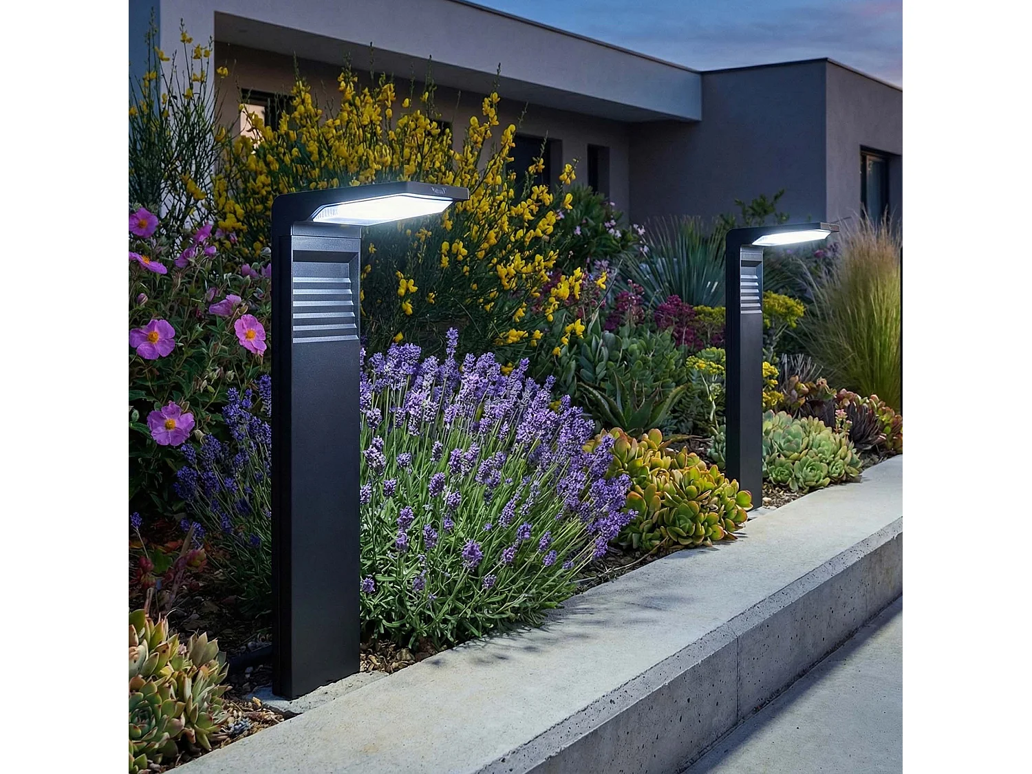 2 Potelets solaires OSTRY H41cm 150LM